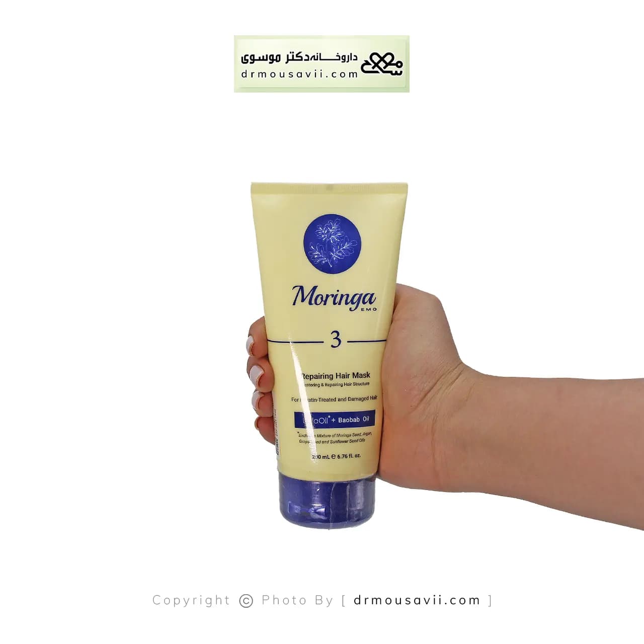 ماسک مو ترمیم کننده موهای کراتینه و آسیب دیده 3 مورینگا — تصویر ۳