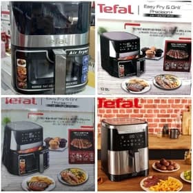 سرخ کن بدون روغن 12 لیتری تفال رنگ مشکی استیل مدل 808