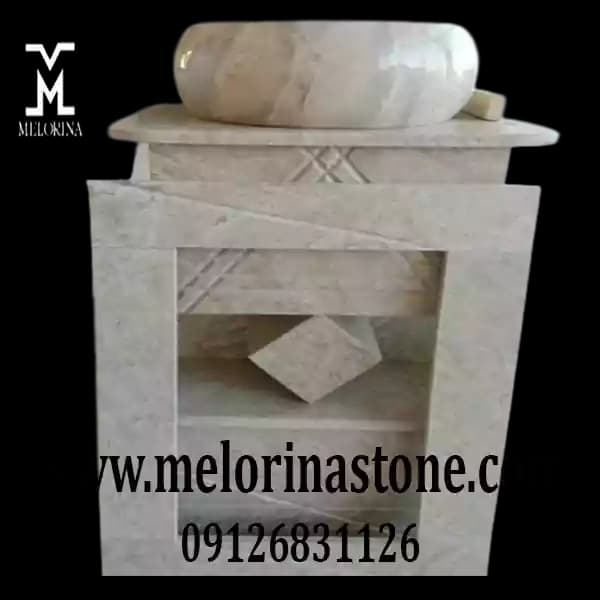 روشویی سنگی کوچک جدید آینه دار کد NJ-030