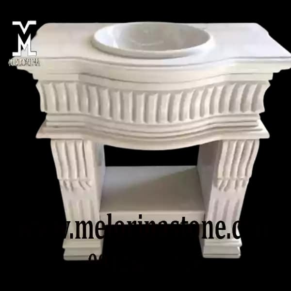 روشویی سنگی سفید جدید کد NJ-025