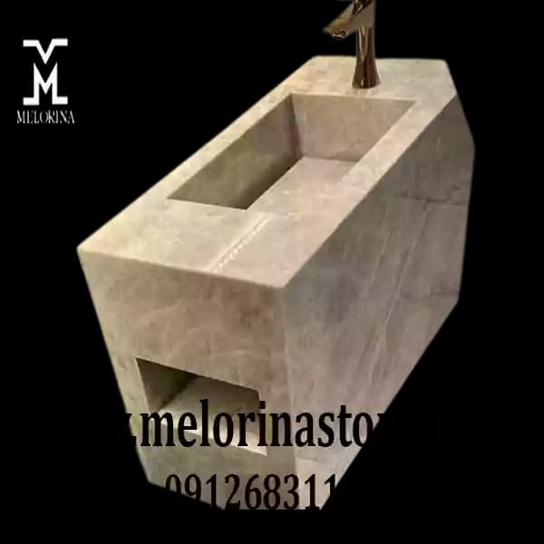 روشویی سنگی دیواری مدرن کد NJ-019
