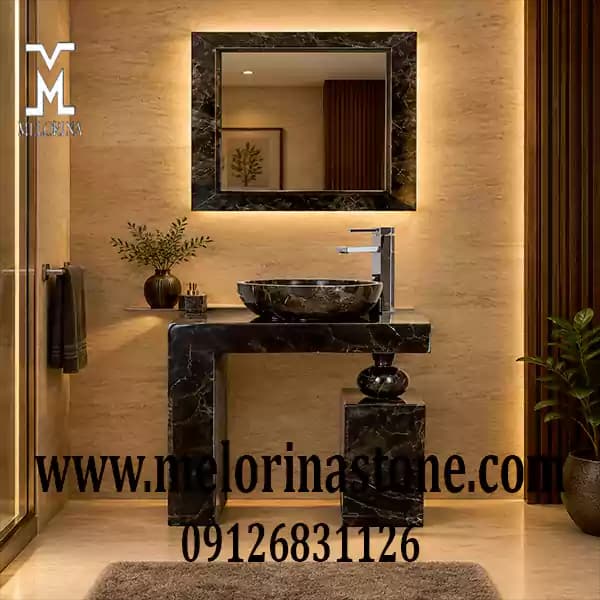 روشویی سنگی مدرن مدل ال کد NJ10 — تصویر ۴