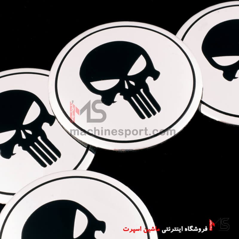 آرم کاپ رینگ طرح جمجمه نقره ای Silver Skull — تصویر ۲