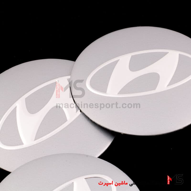 آرم کاپ رینگ طرح هیوندا Hyundai نقره ای — تصویر ۲