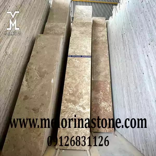 سنگ تراورتن دره بخاری کرم ارزان کد A.SH02 — تصویر ۲