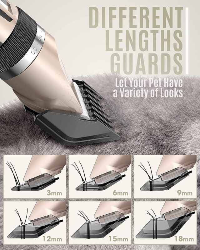 ست اصلاح موی سگ oneisall مدل Low Noise Dog Clippers برای سگ‌ها، گربه‌ها و حیوانات خانگی — تصویر ۵