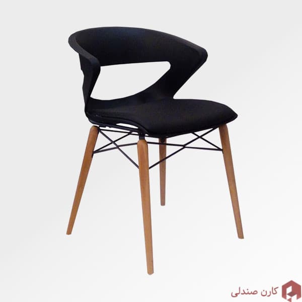 صندلی کیکا پایه چوبی تشک دار مدل p851wr