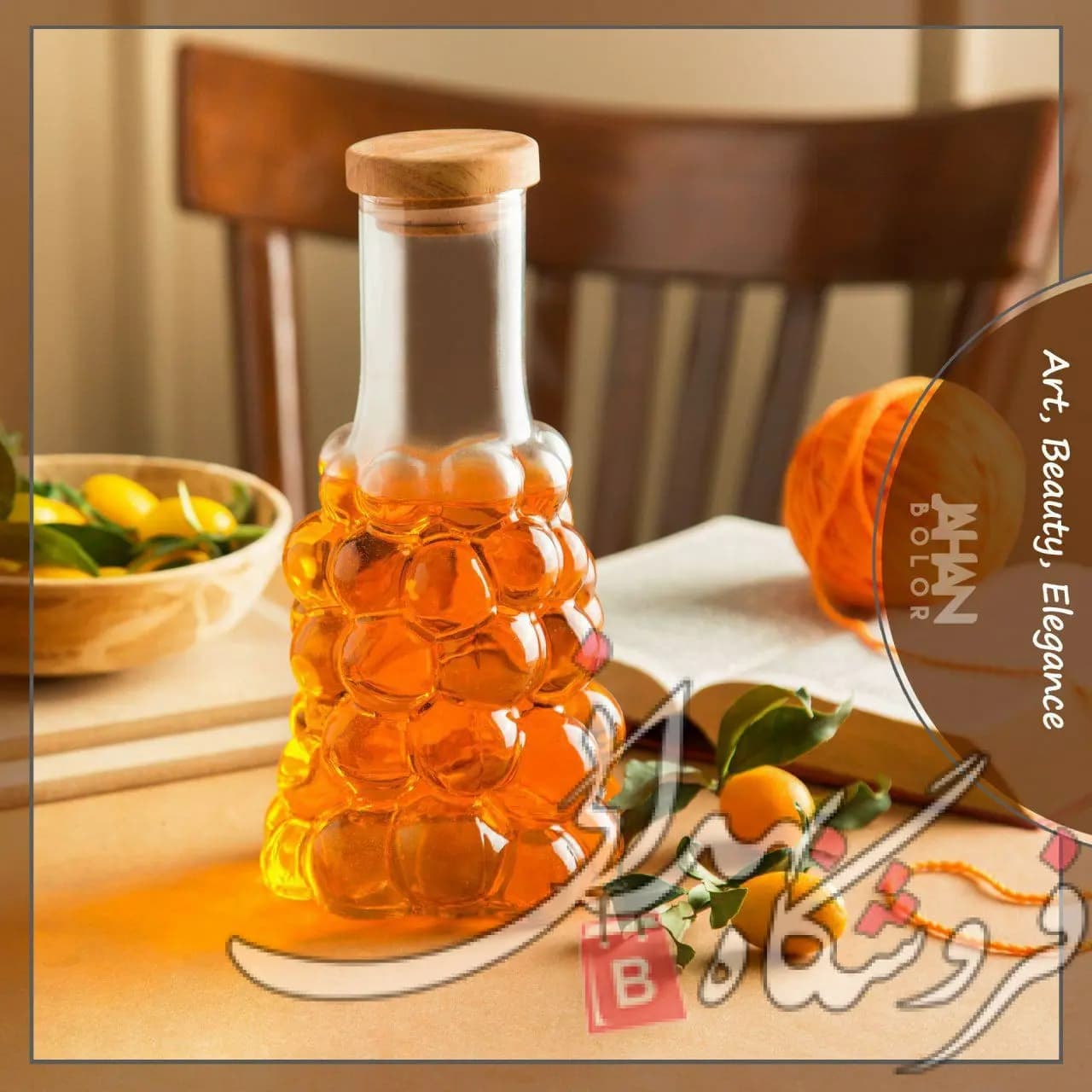 بطری برفی با درب چوبی