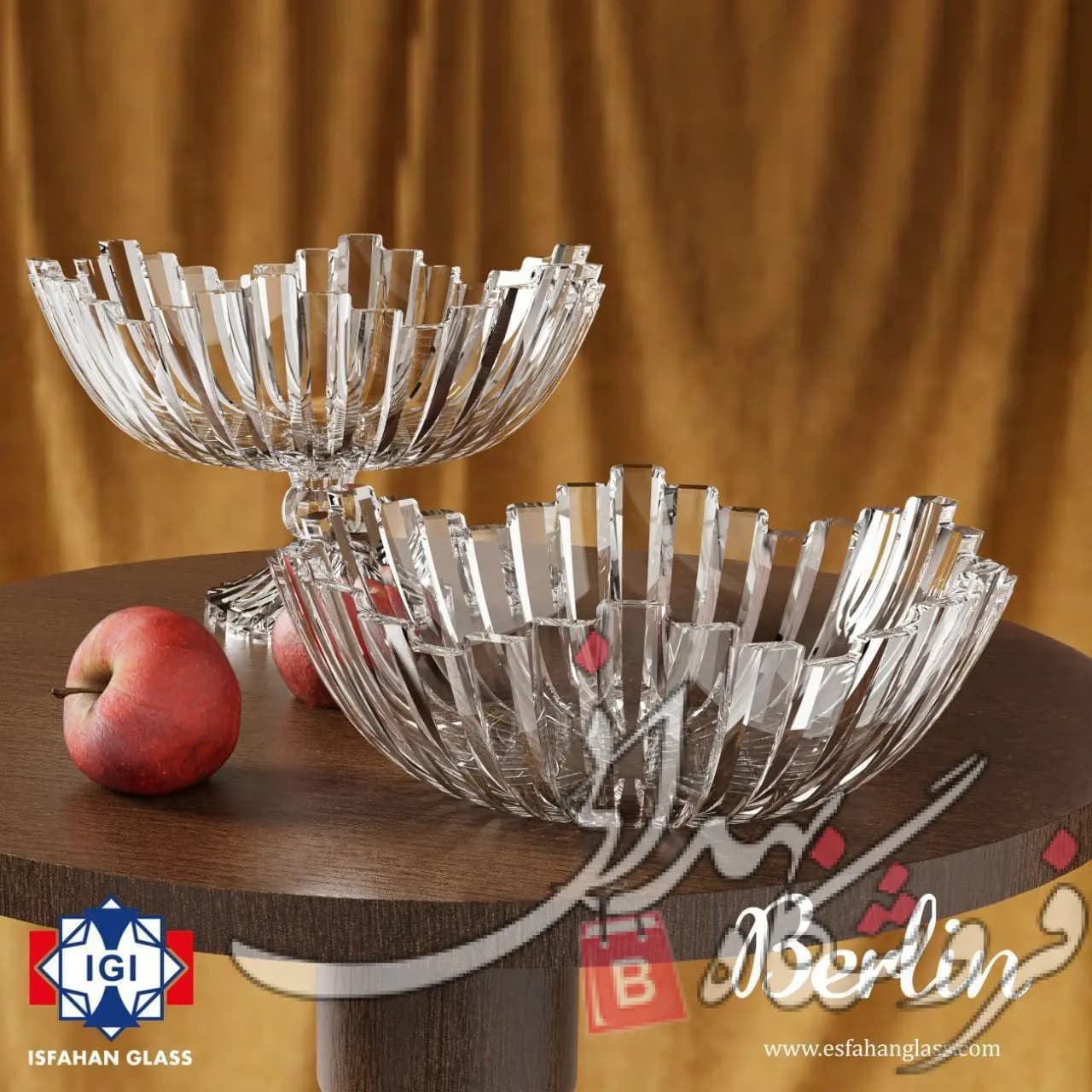 میوه خوری پایه دار شیشه ای برلین