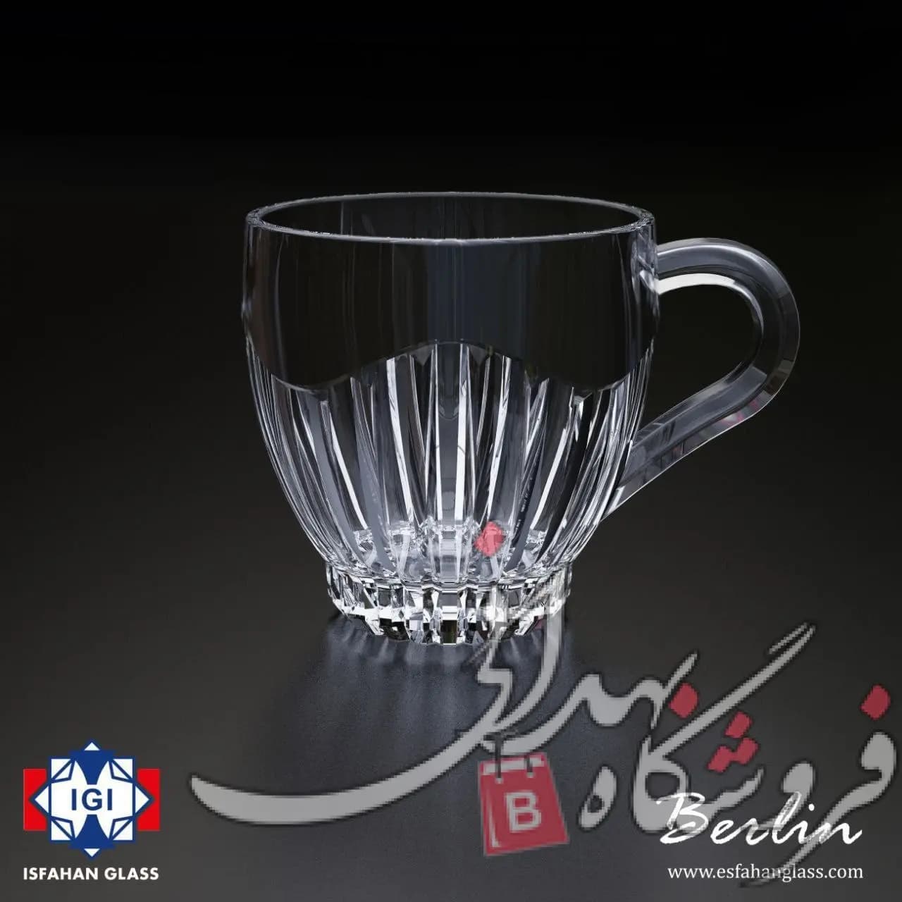فنجان شیشه ای برلین 6 عددی