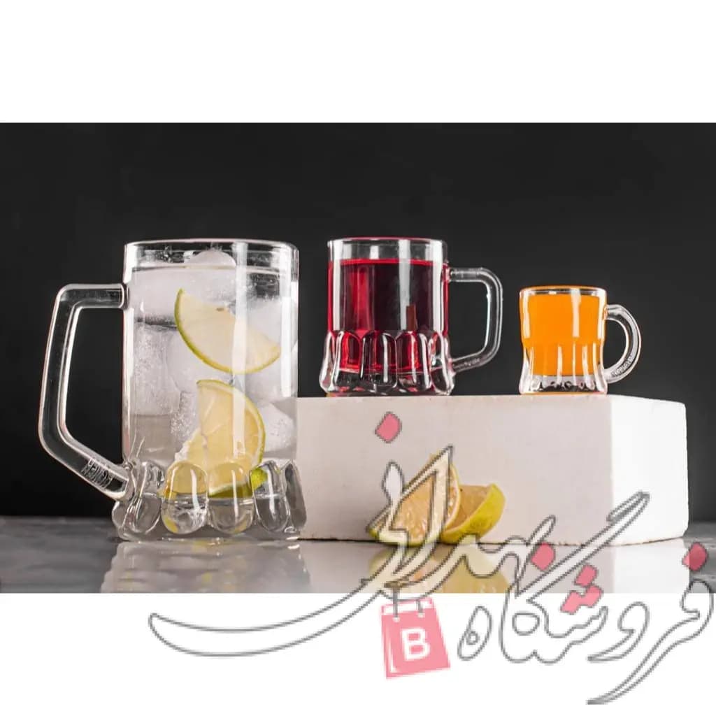 نیم لیوان شیشه ای پوما 6 عددی