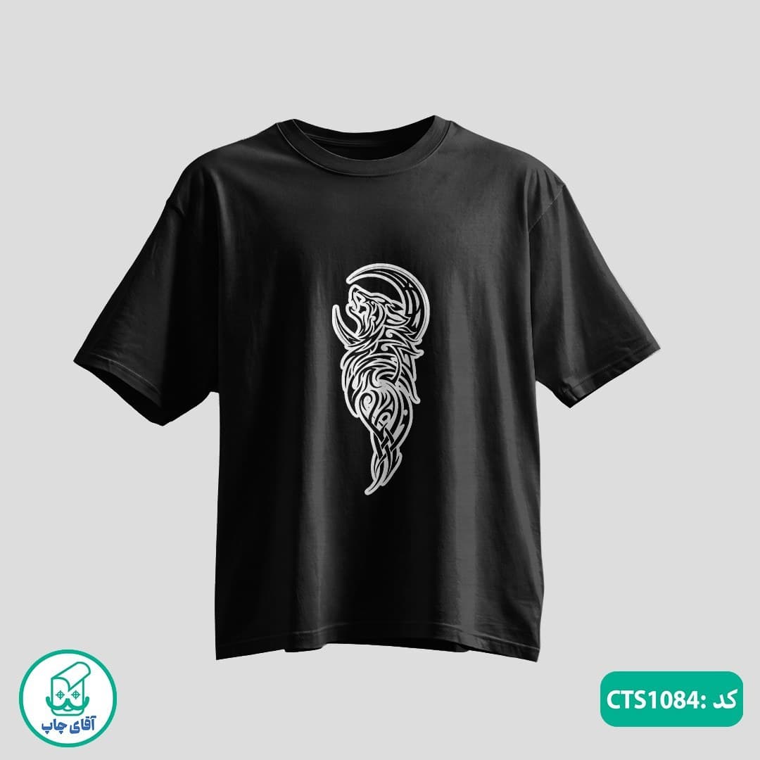 تیشرت چاپی طرح گرگ مردانه و زنانه کد CTS1084 — تصویر ۳