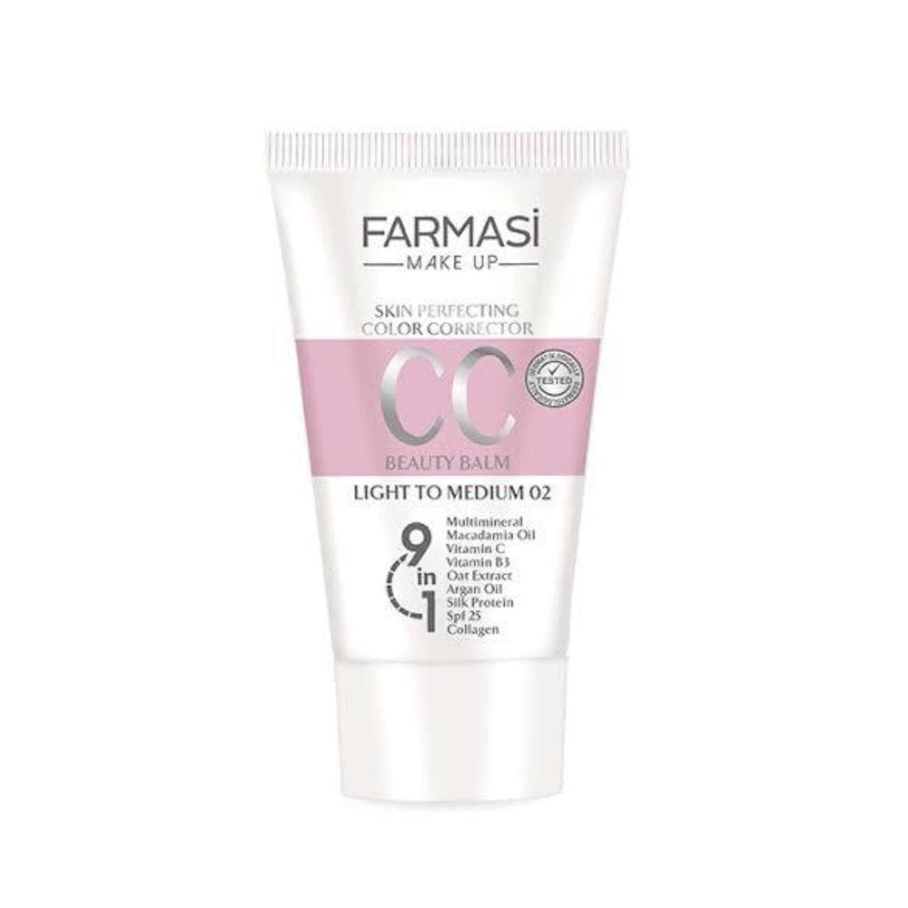 سی‌ سی کرم فارماسی SPF25 شماره 02 حجم ۵۰ میلی‌لیتر