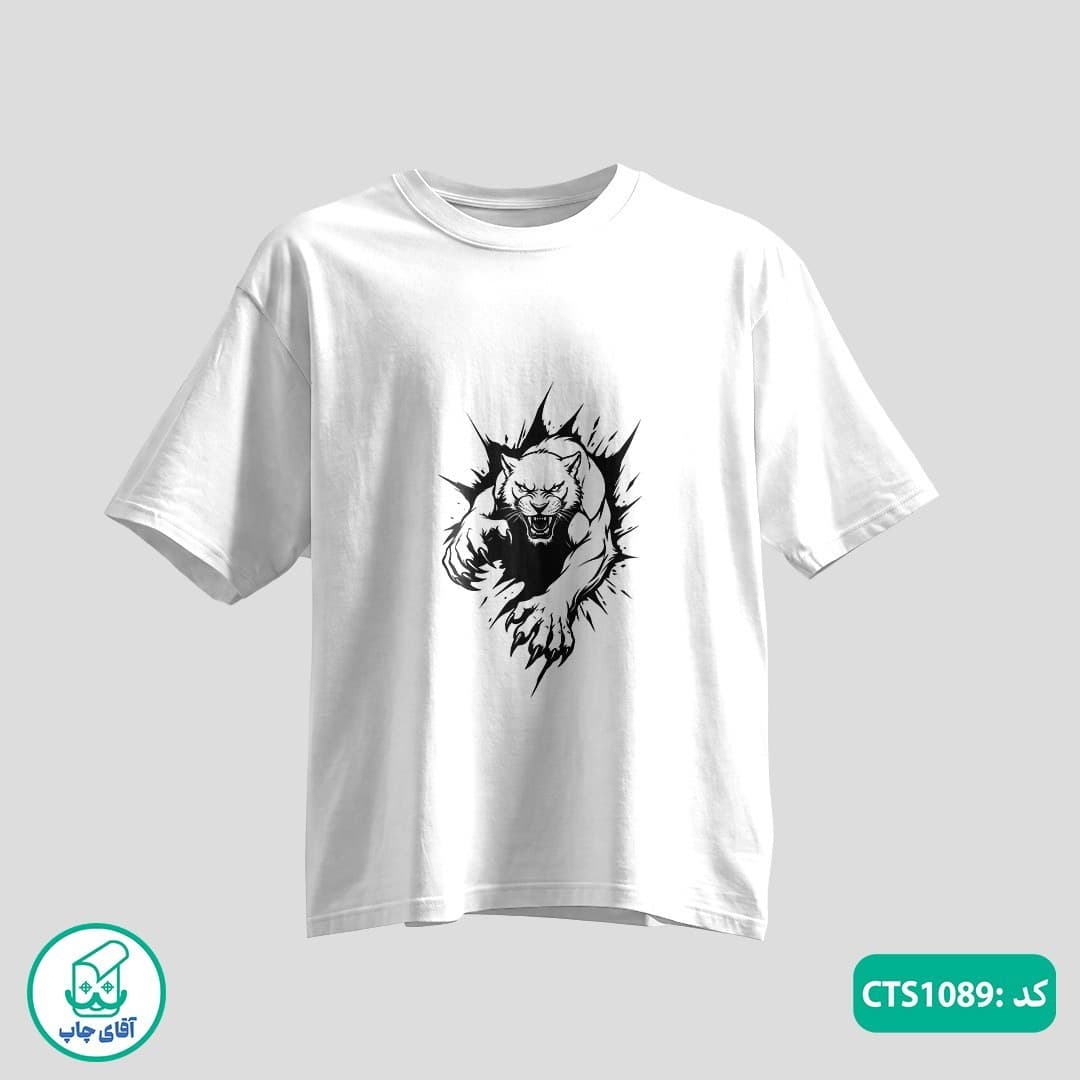 تیشرت چاپی طرح ببر مردانه و زنانه کد CTS1089 — تصویر ۲
