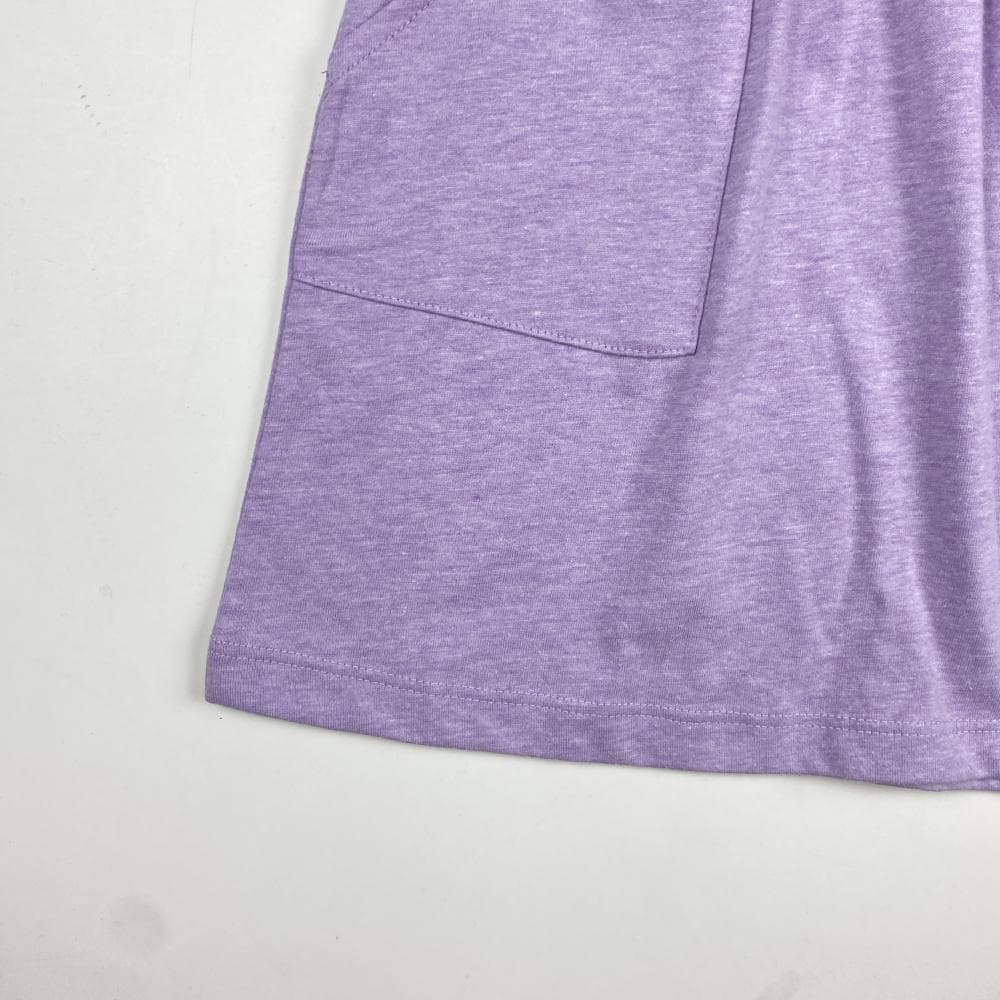 پیراهن دخترانه تاپ طرح گل یقه گرد یاسی رنگ — تصویر ۶