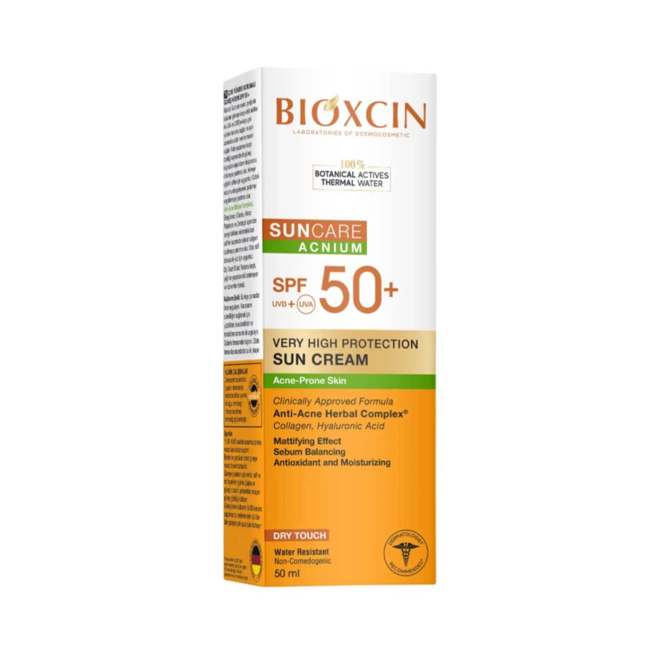 کرم ضدآفتاب بی‌رنگ بیوکسین SPF50 مناسب پوست چرب 50 میلی لیتر