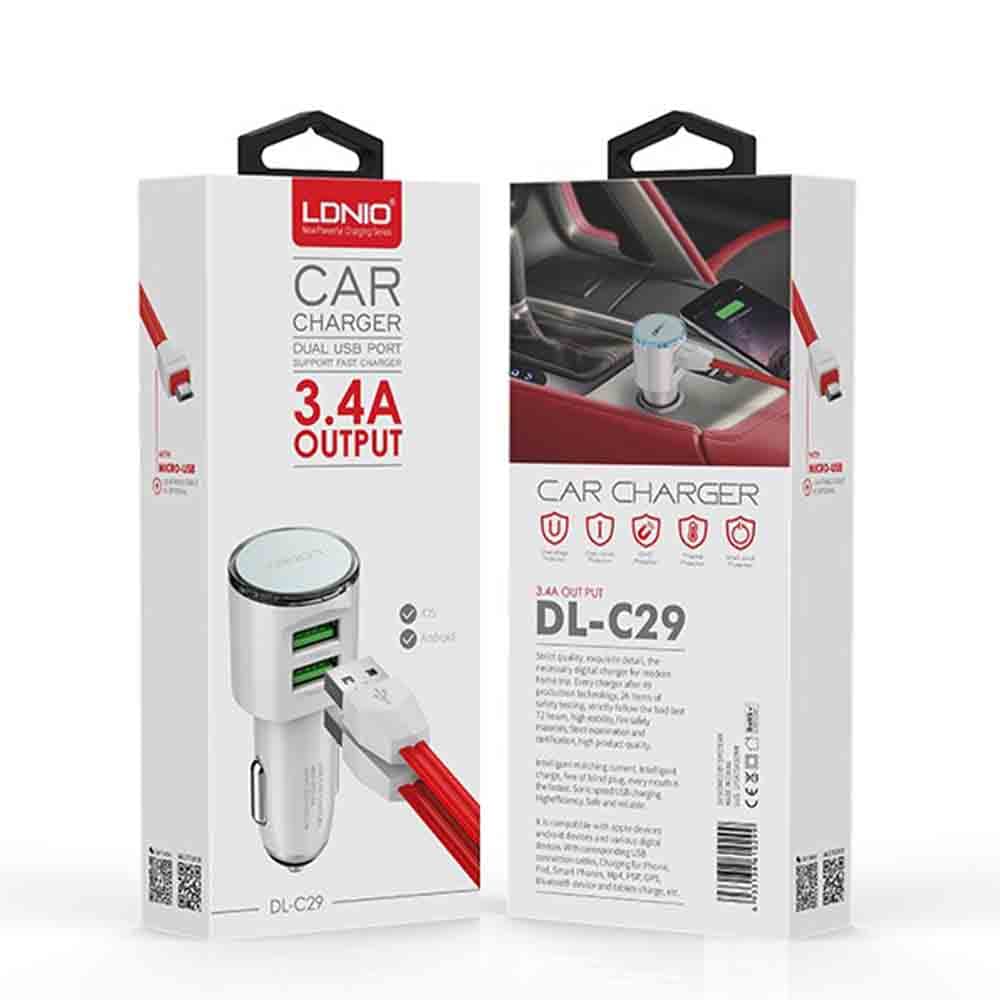 شارژر فندکی مدل DL-C29 همراه با کابل microUSB — تصویر ۵
