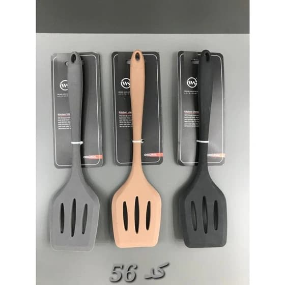 کفگیر تمام سیلیکون شیار دار بلند WS کد WS56 — تصویر ۲