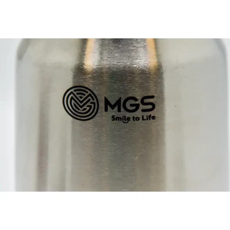 فلاکس بدنه استیل 1/9 لیتری شیشه صورتی برند mgs