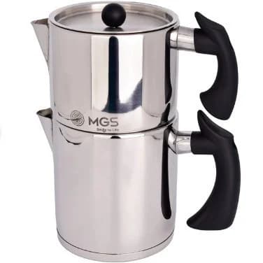 کتری قوری 1.7لیتری با دسته باکالیت برند mgs — تصویر ۲