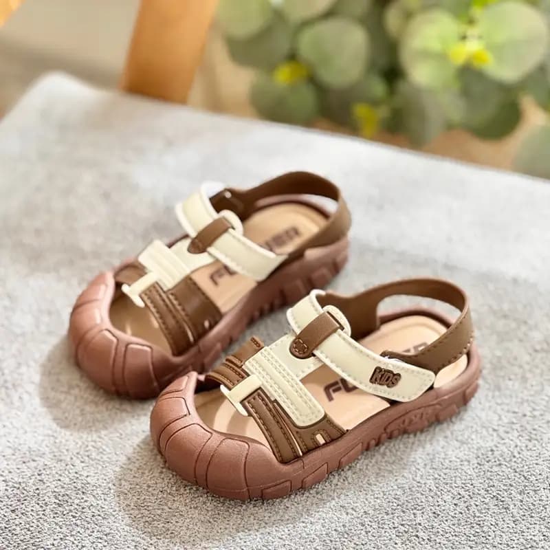 صندل وارداتی بچه‌گانه کیدز مدل Sparkles | نرم، طبی، چسبی و راحت — تصویر ۳