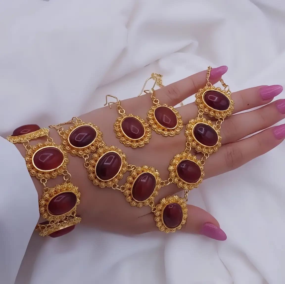 سرویس طرح طلا فیروزه و عقیق2 — تصویر ۴