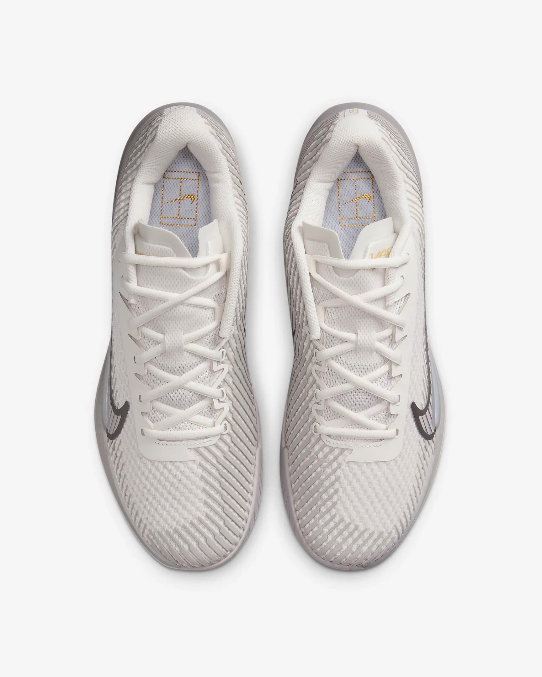 کفش تنیس مردانه نایک Nike Court Air Zoom Vapor 11 Tennis Shoes- خاکستری — تصویر ۶