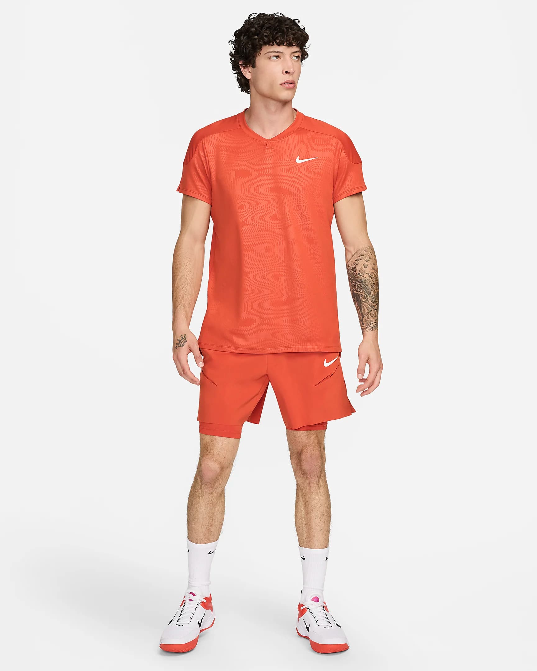تی شرت تنیس مردانه نایک Nike Court Slam Dri-FIT- نارنجی — تصویر ۷