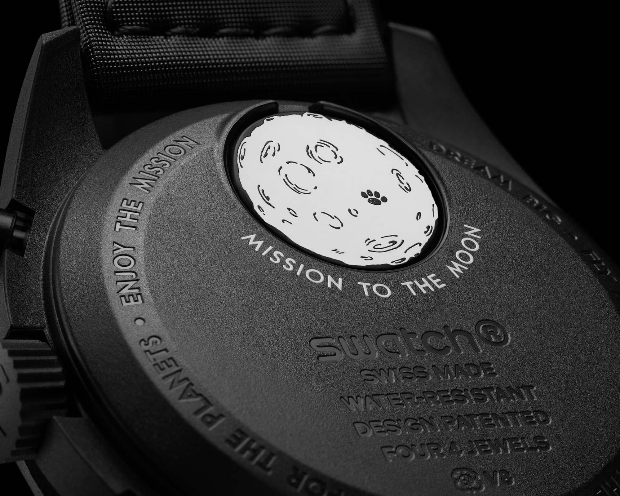 ساعت امگا سواچ مدل MISSION TO THE MOONPHASE – مشکی — تصویر ۵