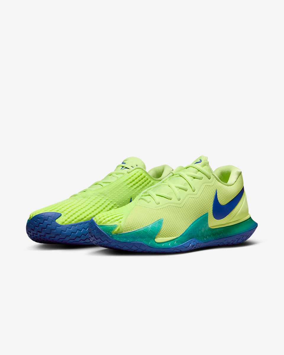 کفش تنیس مردانه نایک NikeCourt Zoom Vapor Cage 4 Rafa- سبز/آبی — تصویر ۵