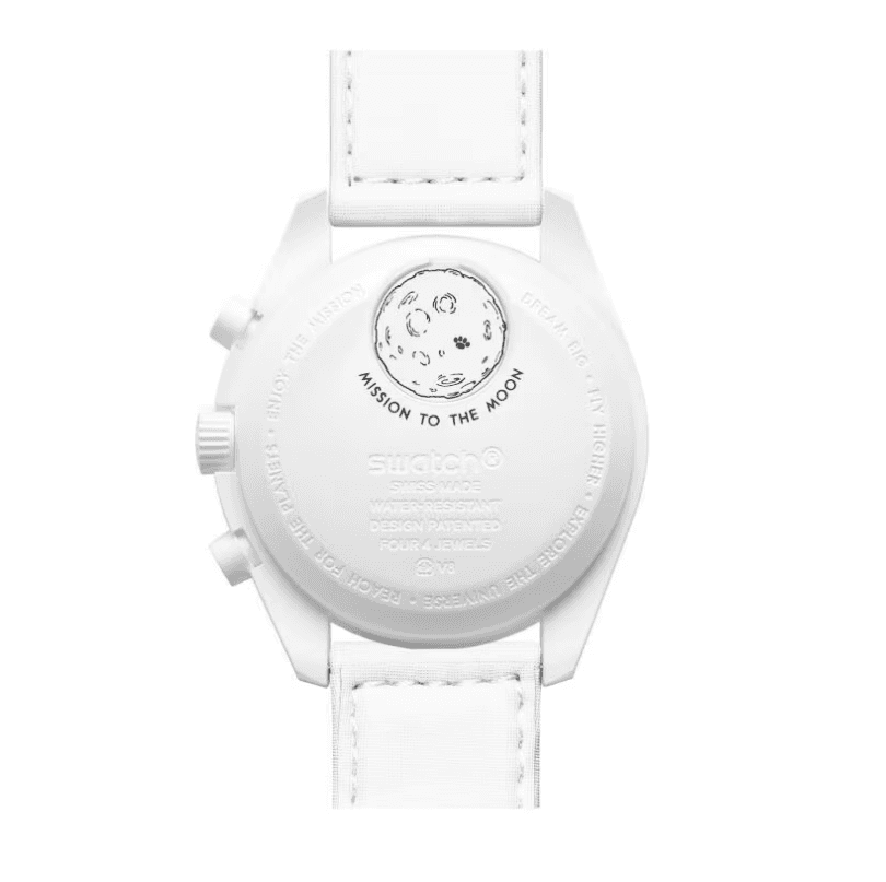 ساعت امگا سواچ مدل MISSION TO THE MOONPHASE – سفید — تصویر ۲