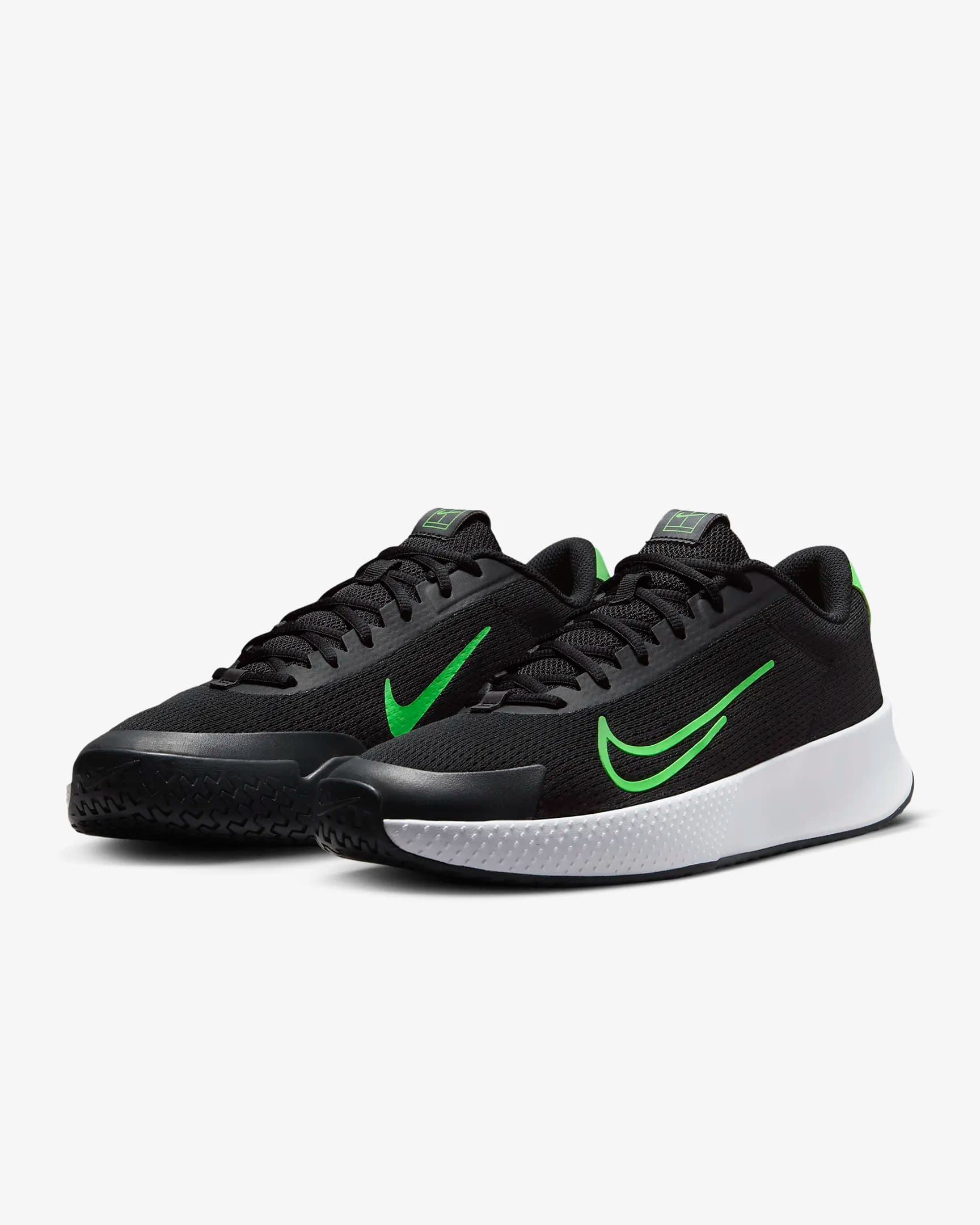 کفش تنیس مردانه نایک NikeCourt Vapor Lite 2– مشکی/سبز — تصویر ۵