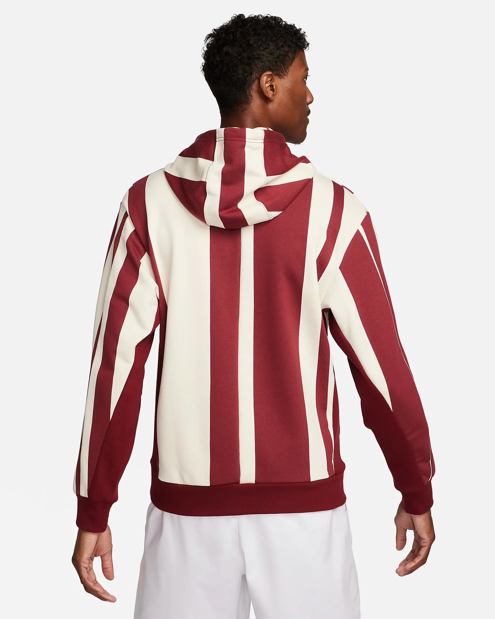 هودی تنیس مردانه نایک NikeCourt Heritage Dri-FIT Fleece- زرشکی — تصویر ۳