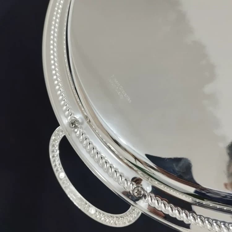 سینی 2 تایی استیل مولینر عربی سیلور کد 631S — تصویر ۳
