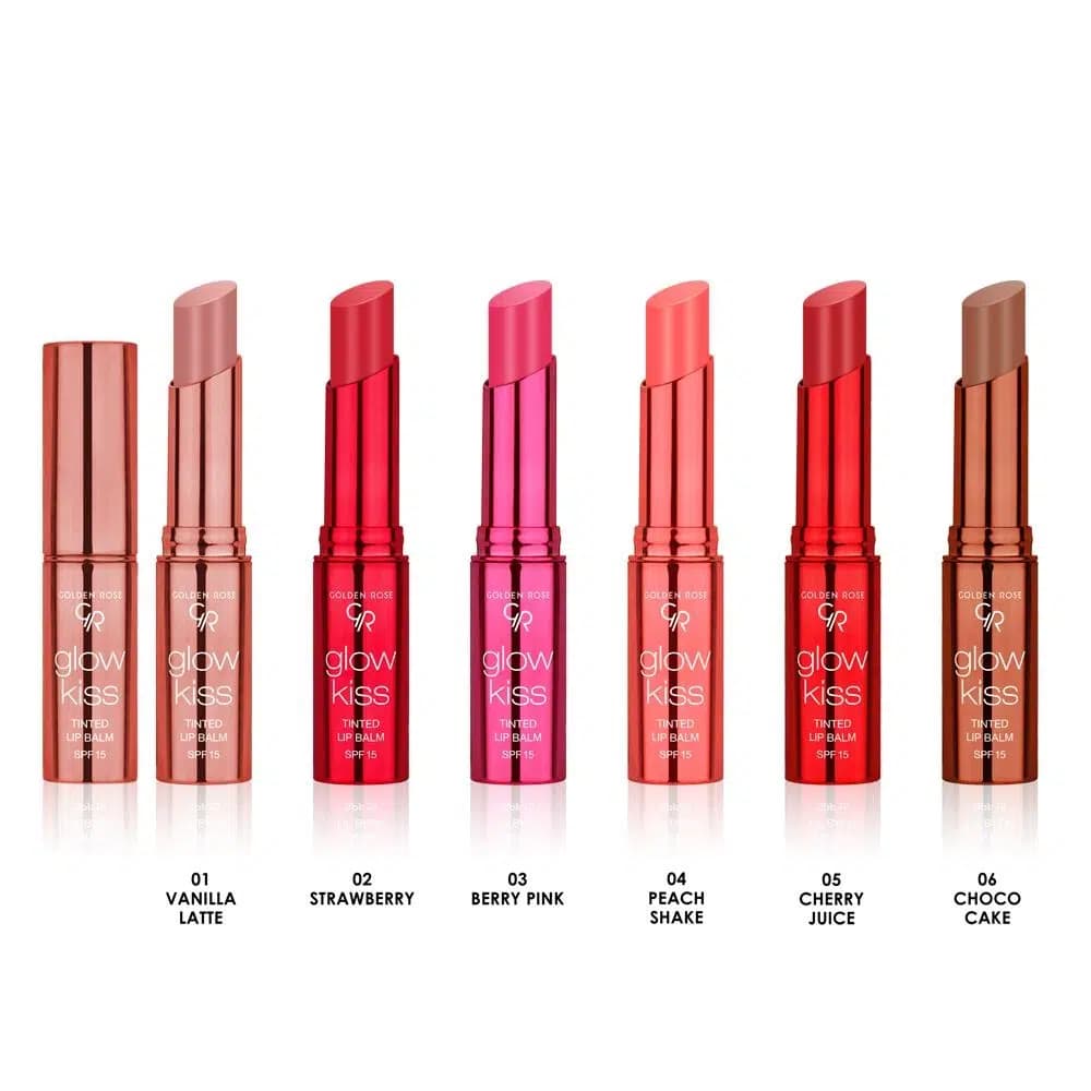تینت لب جامد گلدن رز مدل Glow Kiss با SPF 15 — تصویر ۲