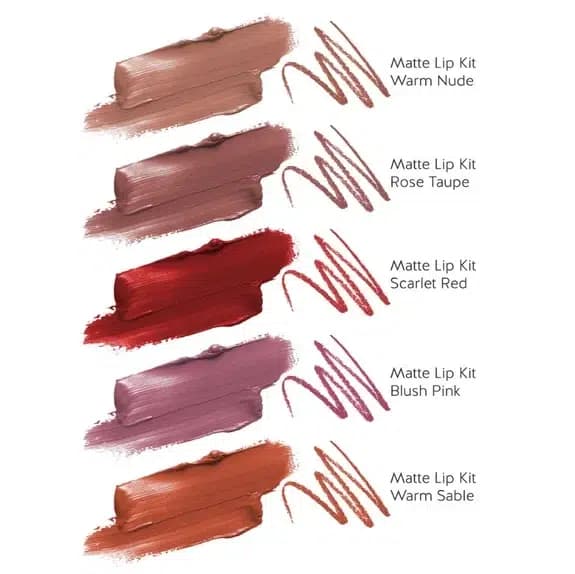 کیت رژ لب مایع و خط لب گلدن رز مدل Blush Pink — تصویر ۶