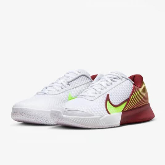 کفش تنیس مردانه نایک NikeCourt AirZoom Vapor Pro2 – سفید/زرشکی — تصویر ۴
