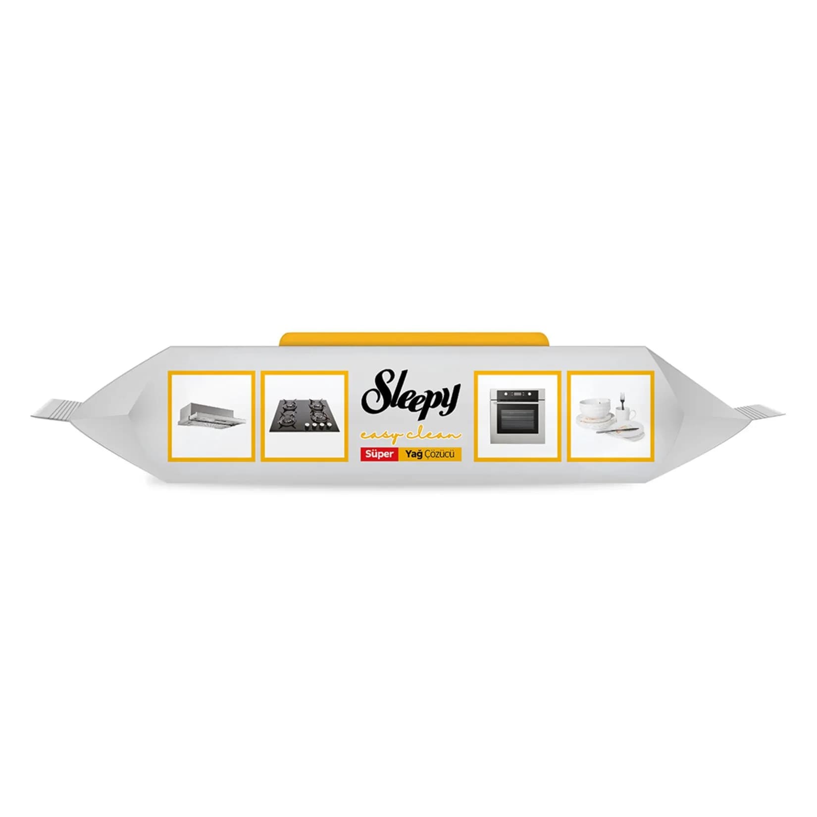 دستمال مرطوب چربی زدا با کف فعال اسلیپی Sleepy مخصوص سطوح آشپزخانه مدل Easy Clean | بسته 30 عددی — تصویر ۵