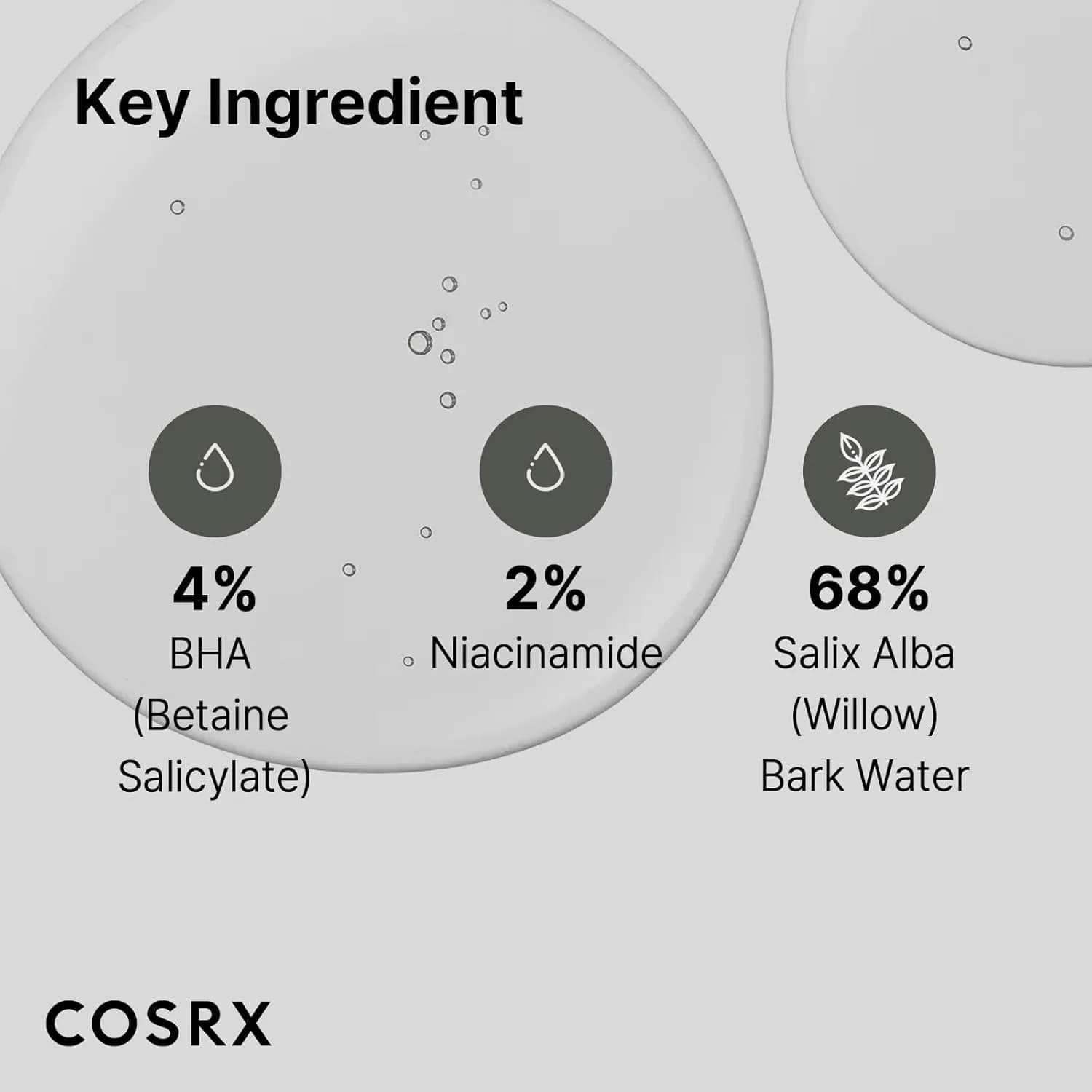 تونر ضد جوش سر سیاه کوزارکس COSRX مدل BHA Blackhead Power Liquid | حجم 100 میل — تصویر ۵