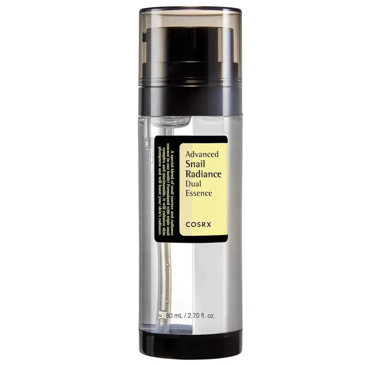 اسنس دوگانه حلزون کوزارکس COSRX مدل Advanced Snail Radiance Dual Essence | حجم 80 میل — تصویر ۲