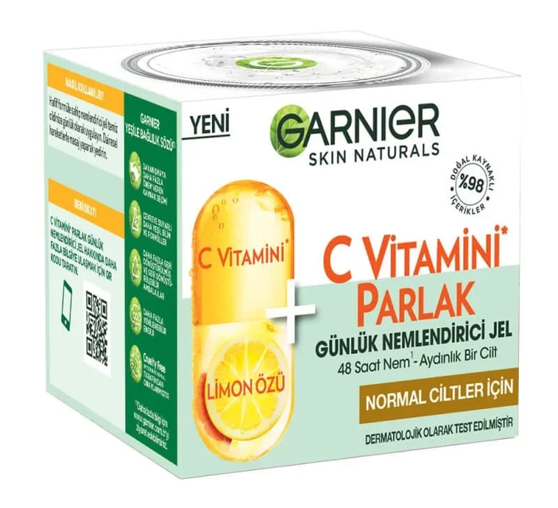 ژل مرطوب کننده ویتامین سی گارنیر Garnier | حجم 50 میل — تصویر ۲