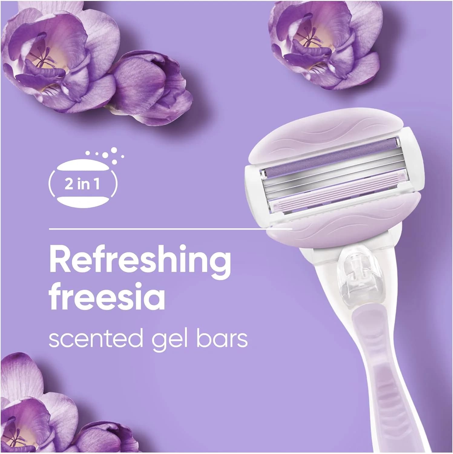 خود تراش ژیلت ونوس Venus مدل Comfortglide Breeze (دسته + 2 تیغ یدک) — تصویر ۴