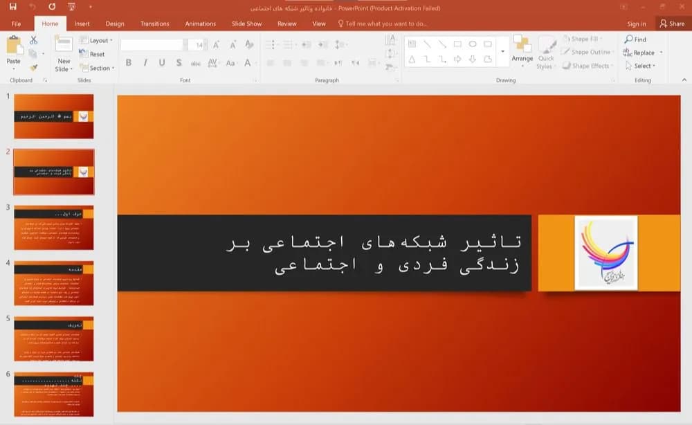 پاورپوینت تاثیر شبکه های اجتماعی بر زندگی فردی و اجتماعی
