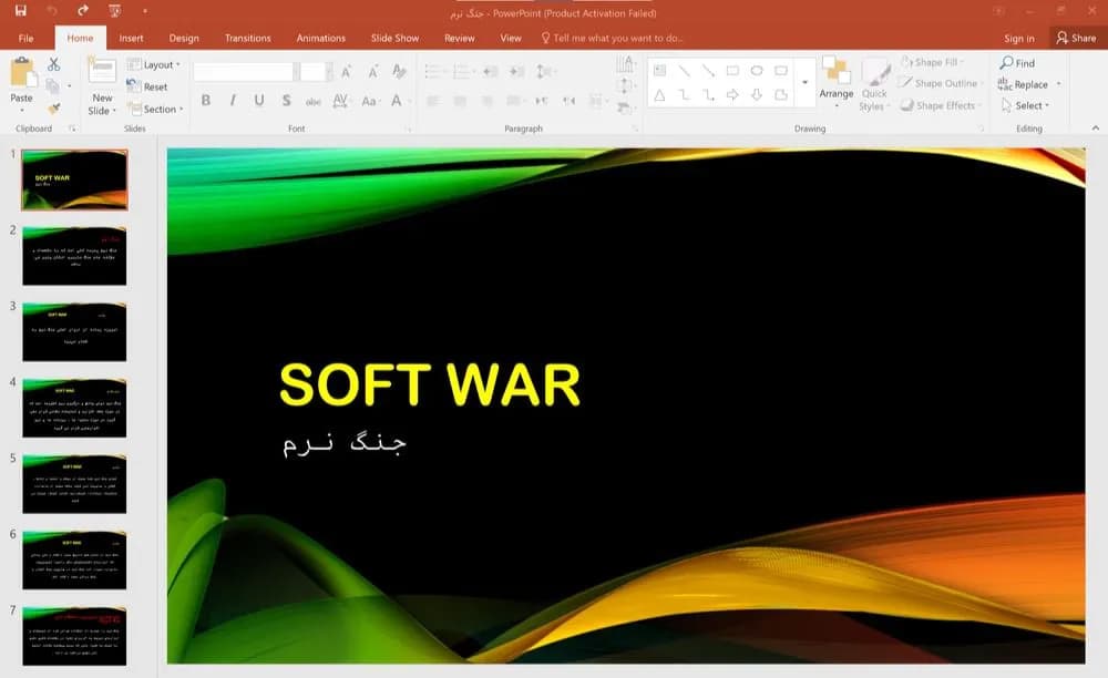 پاورپوینت جنگ نرم (Soft war) – (29 اسلاید)