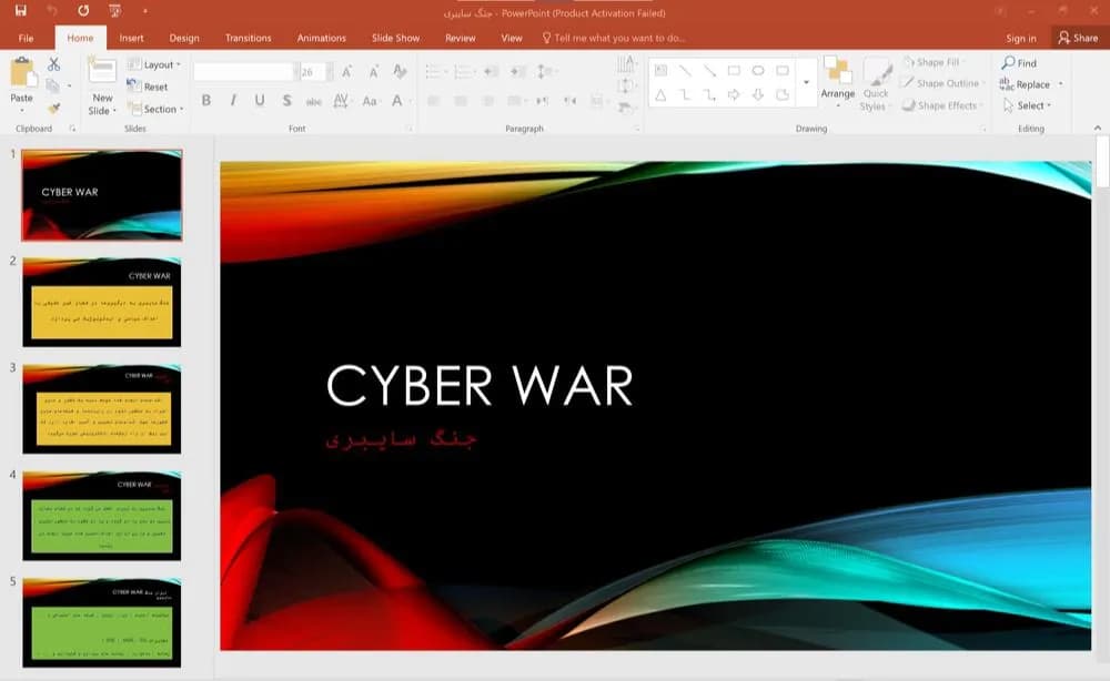 پاورپوینت جنگ سایبری (CYBER WAR)