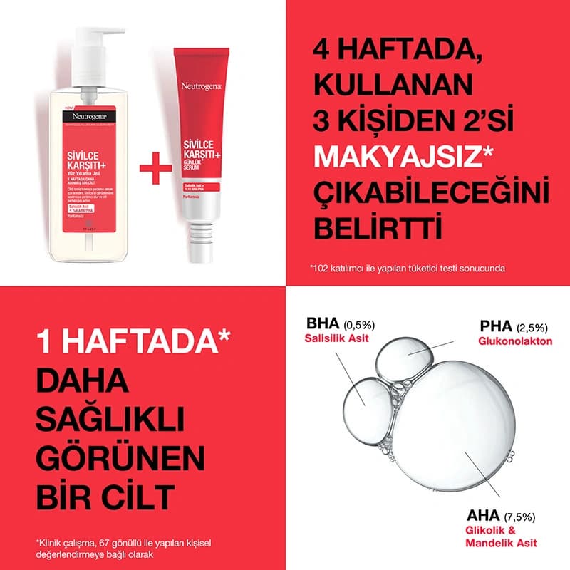 سرم ضد جوش نوتروژینا Neutrogena مدل +Sivilce Karşıtı | حجم 30 میل — تصویر ۵