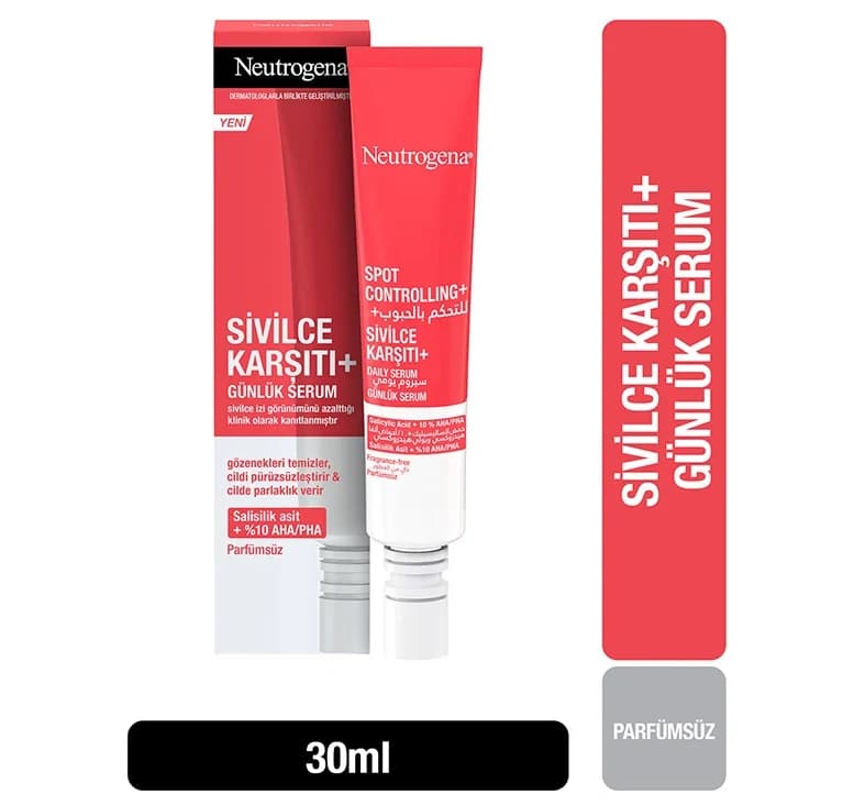 سرم ضد جوش نوتروژینا Neutrogena مدل +Sivilce Karşıtı | حجم 30 میل — تصویر ۲