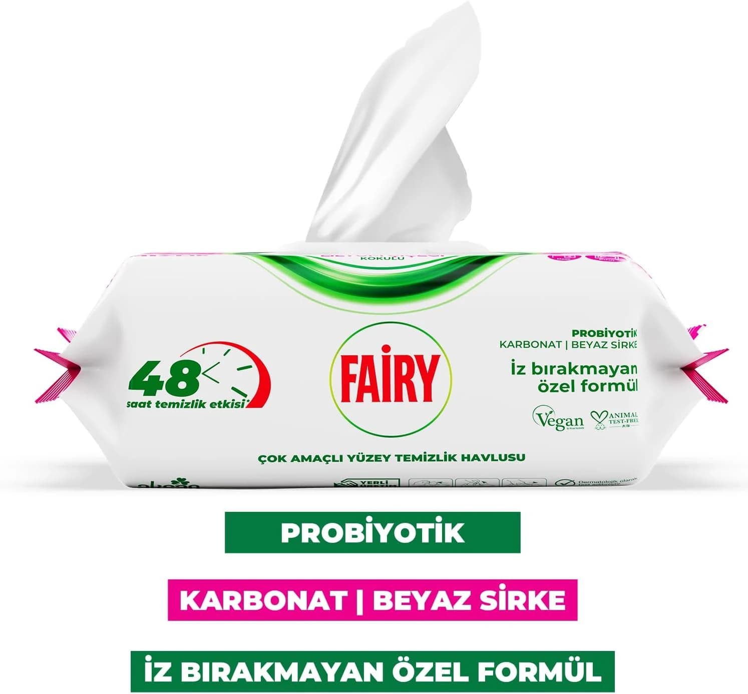 دستمال تمیزکننده سطوح چند منظوره فیری Fairy دارای رایحه گل سوسن (لیلیوم) | بسته 100 عددی — تصویر ۳