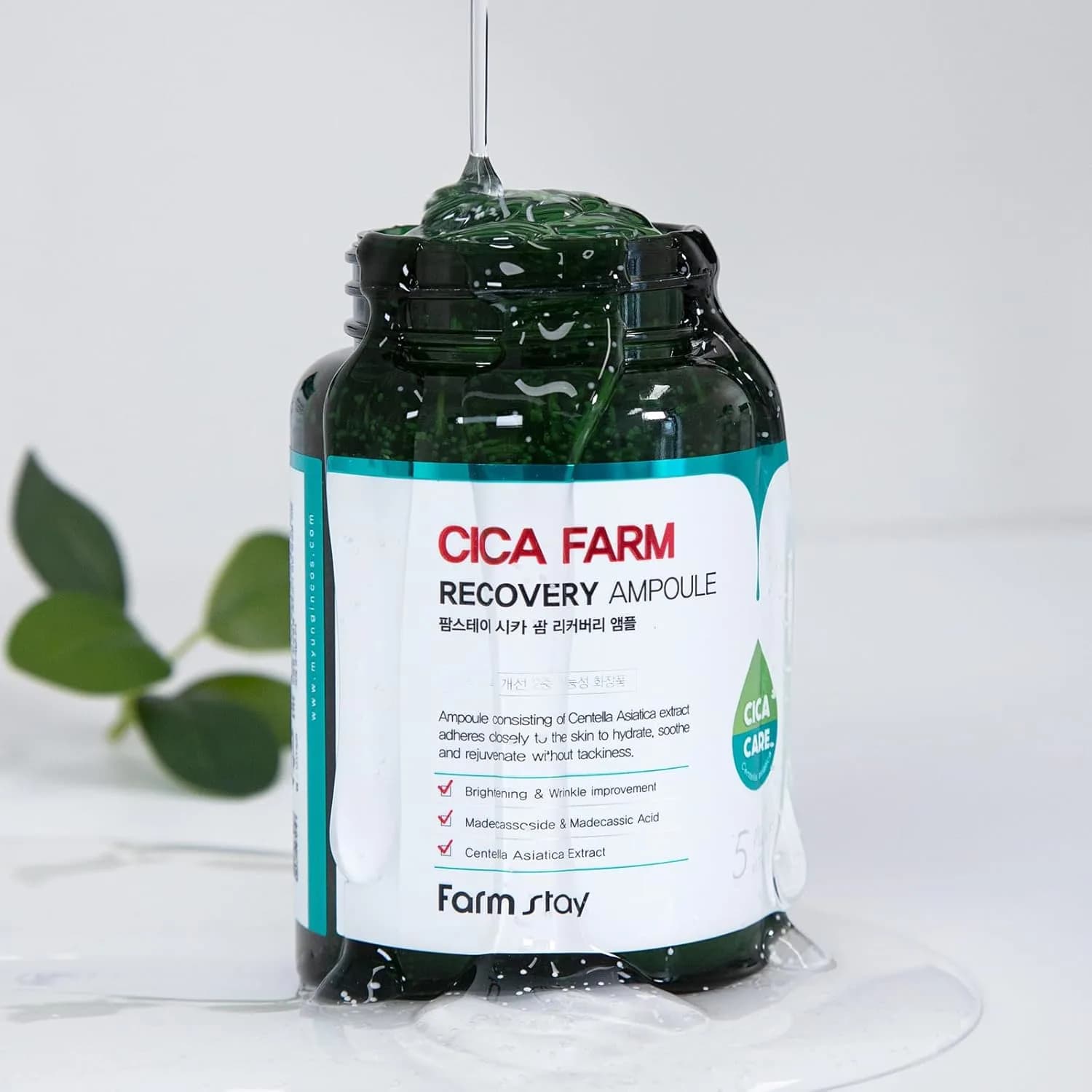 آمپول جوانساز و ترمیم کننده پوست فارم استی Farmstay مدل Cica Farm | حجم 250 میل — تصویر ۴