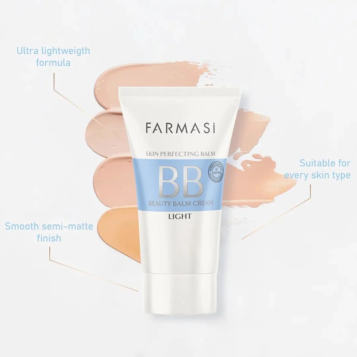 بی بی کرم 7 در 1 فارماسی Farmasi مدل Light شماره 01 | حجم 50 میل — تصویر ۳